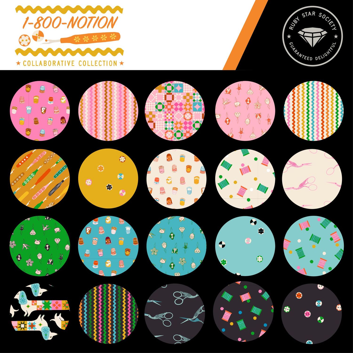Fat-Quarter-Bundle | 1-800 Notion | Ruby Star Society | RS5207FQ