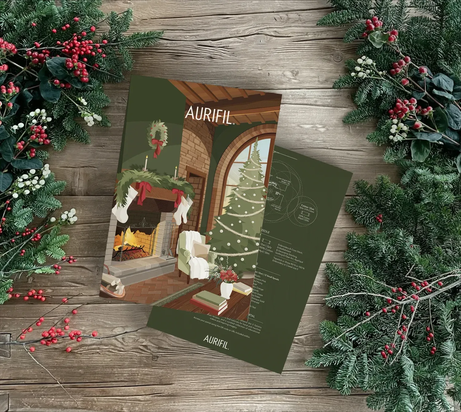 Il Salotto Adventskalender 2026 | Aurifil | Vorbestellung Aurifil Adventskalender Il Salotto geschlossen und gestapelt, Verpackung von außen