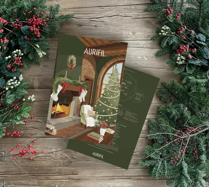 Il Salotto Adventskalender 2026 | Aurifil | Vorbestellung Aurifil Adventskalender Il Salotto geschlossen und gestapelt, Verpackung von außen