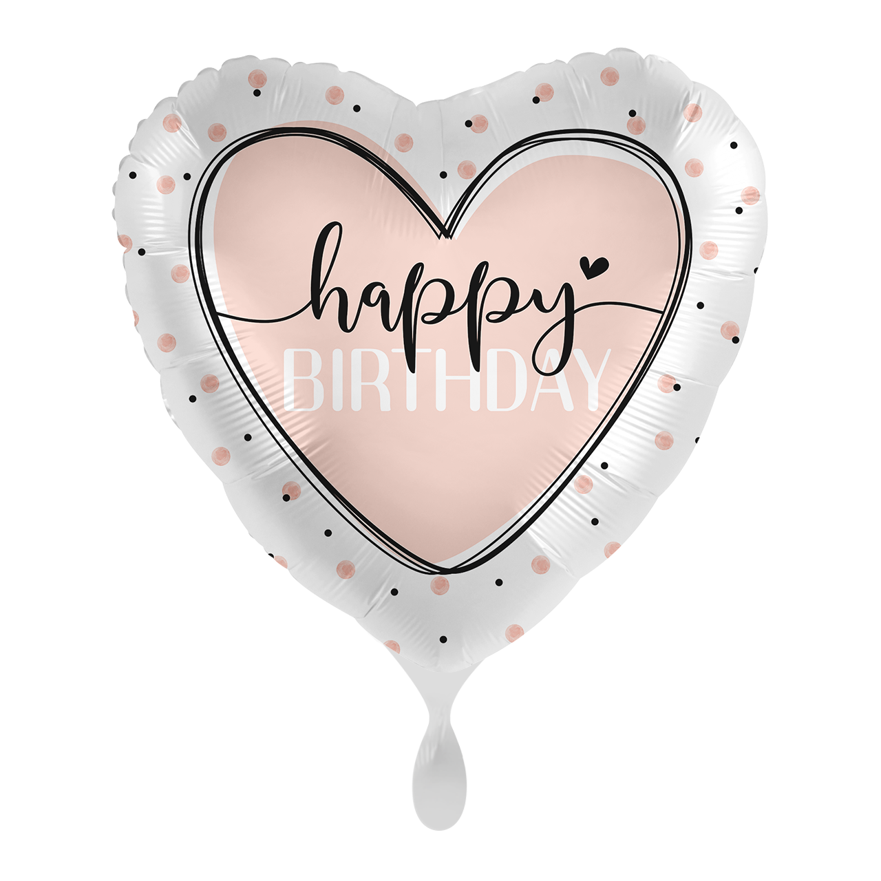 1 Balloon - Glossy Heart Birthday - ENG