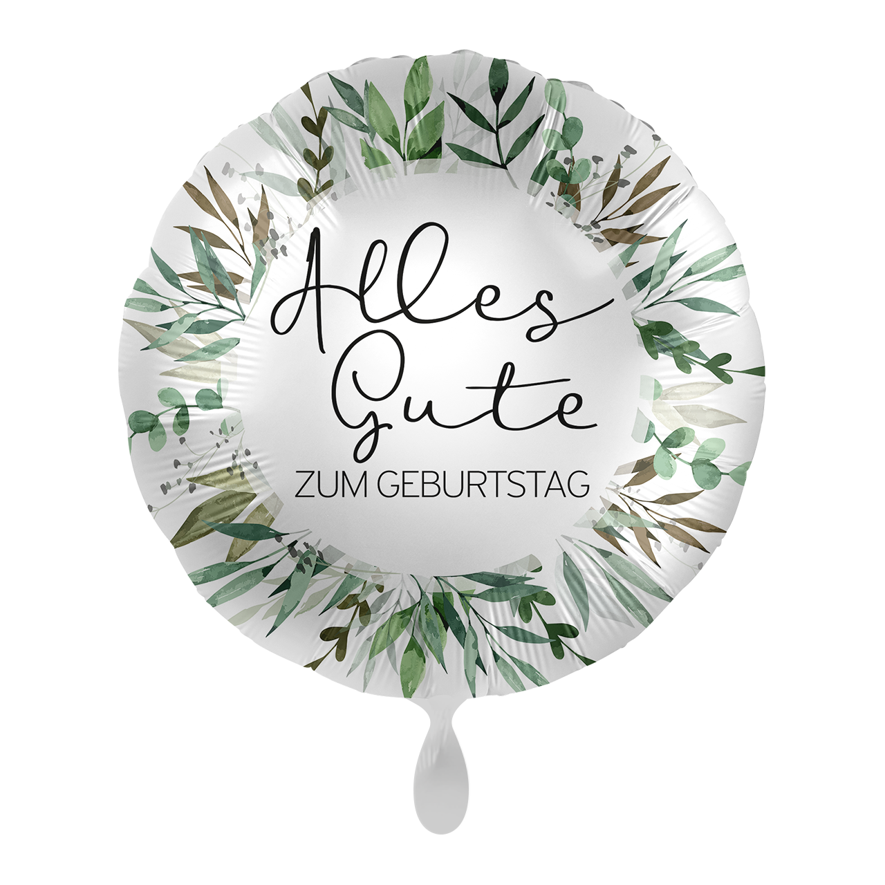 "1 Balloon - Natural Greenery Birthday - GER"