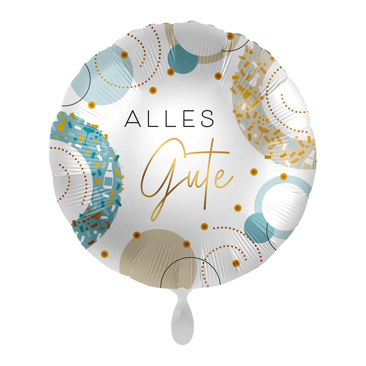 "1 Balloon - Golden Blue Birthday - GER"