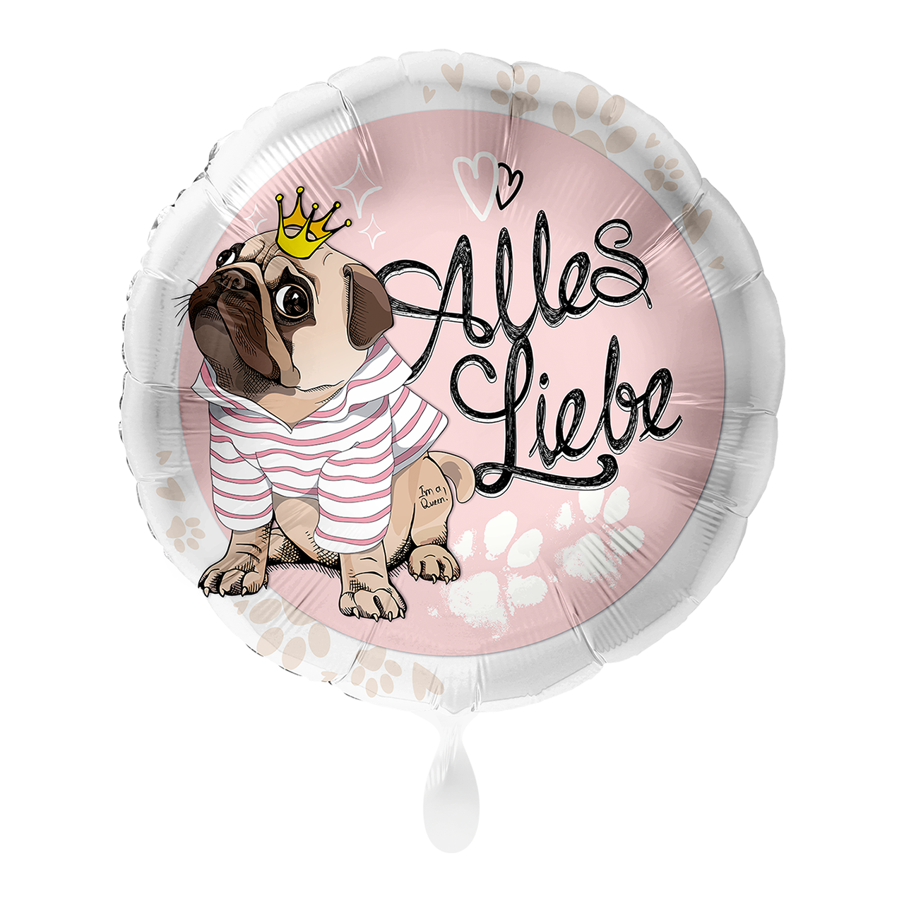 "1 Ballon - Mops Alles Liebe"
