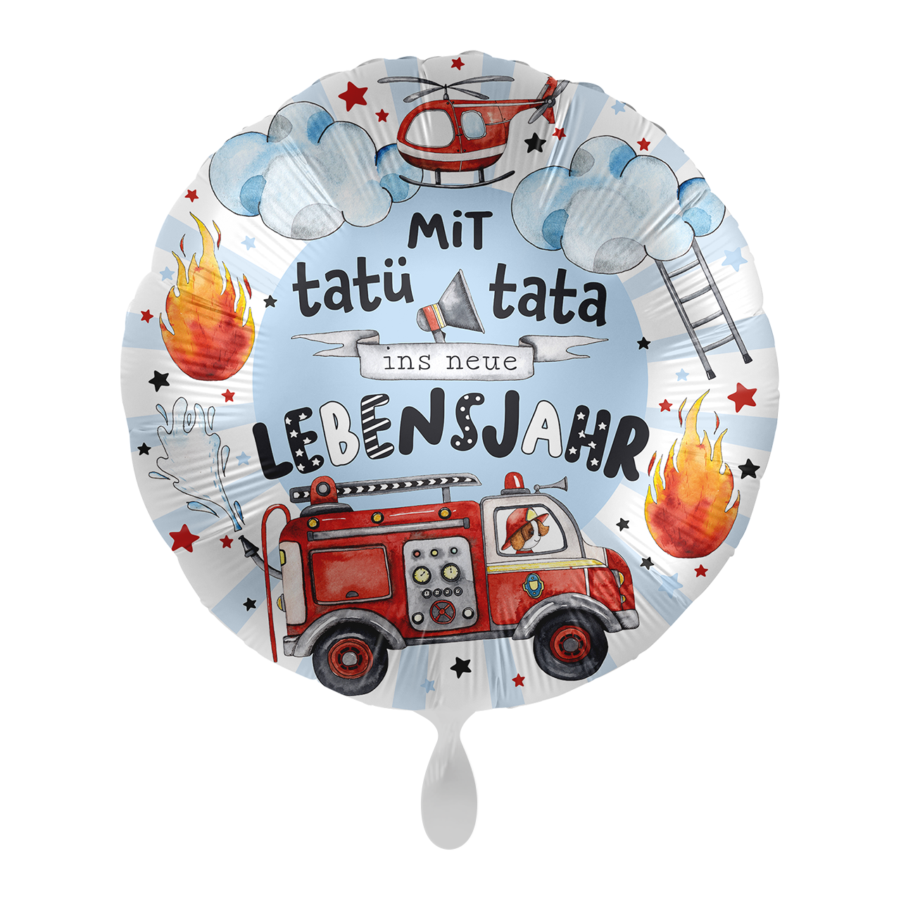 "1 Ballon - Happy Fire Engine - Tatü Tata"