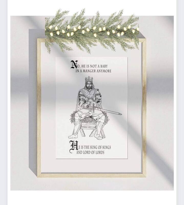 King of kings Christmas Decor Poster