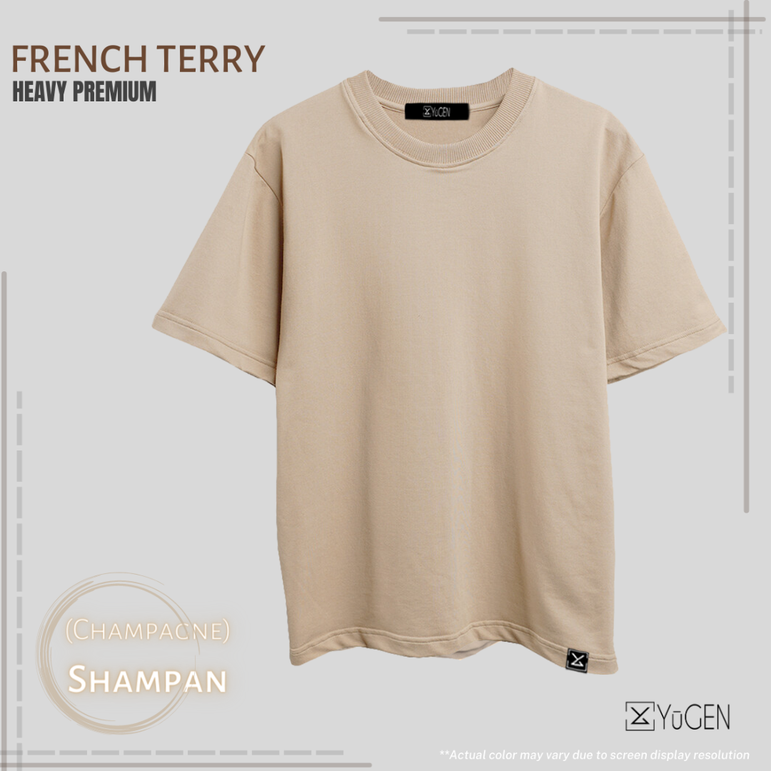 「PLAIN FRENCH TERRY」- Shampan (Champagne)