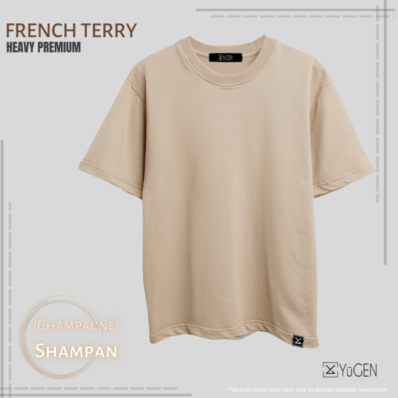 「PLAIN FRENCH TERRY」- Shampan (Champagne)