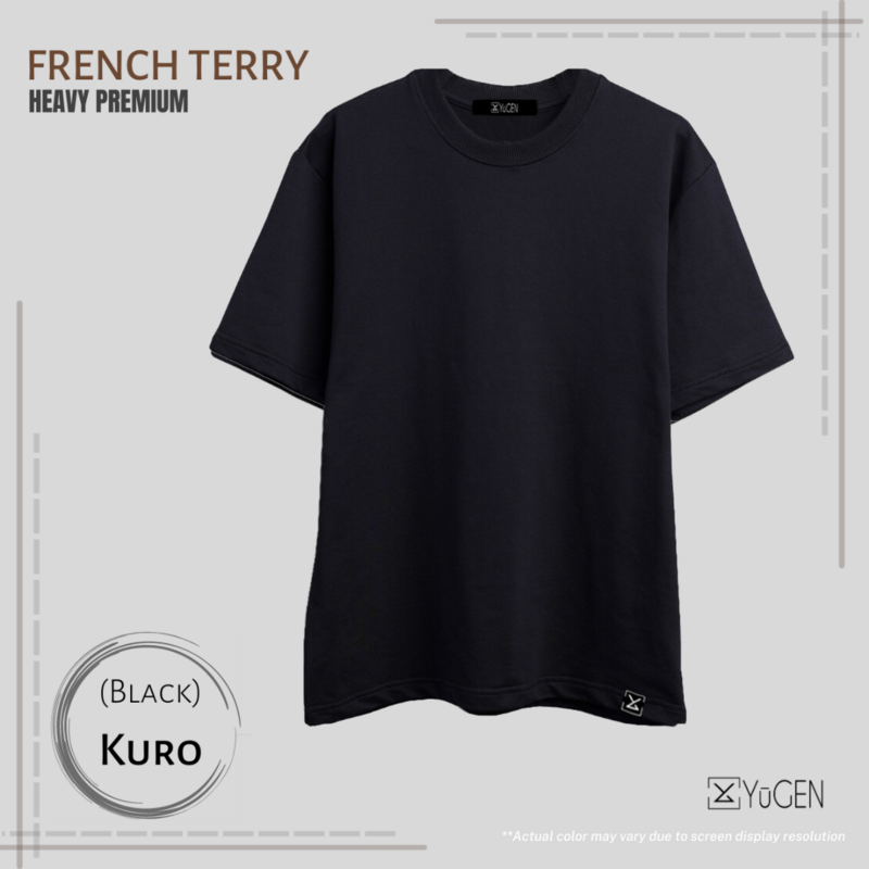「PLAIN FRENCH TERRY」- Kuro (Black)