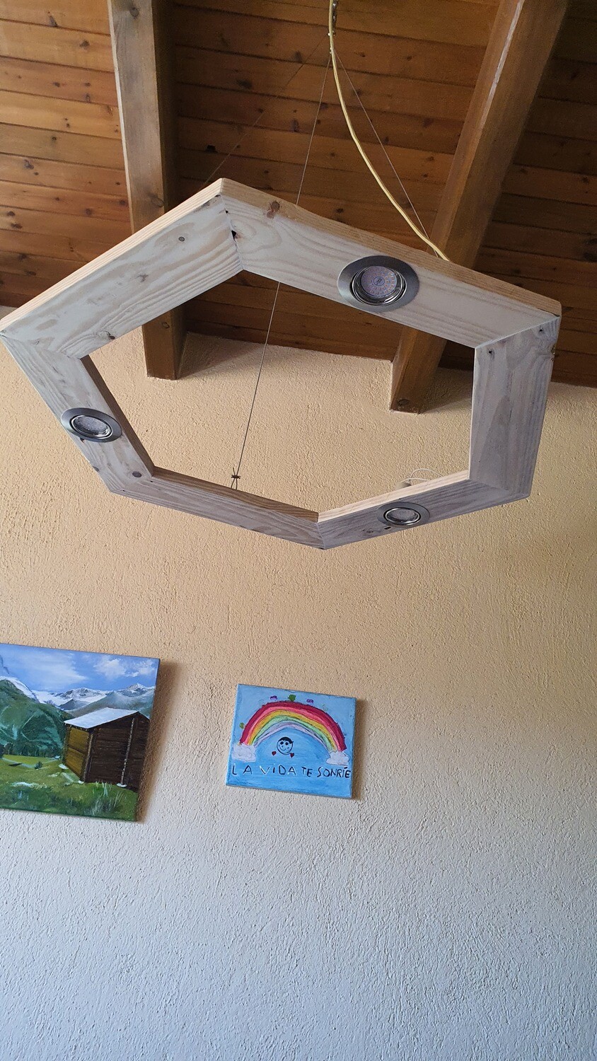 Lámpara Hexágono 3 focos (Pequeña)