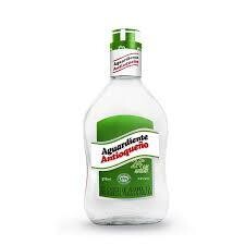 Aguardiente 375 ml botella  verde