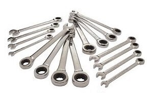 16Pc Imperial Gear Wrench Set in Aluminium Case
