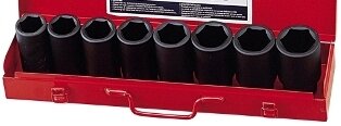 8 Piece 3/4 Inch Dr. SAE Deep Impact Socket Set