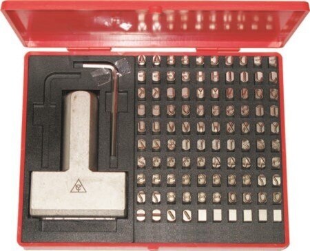 3mm(1/8') Steel Type Punches with Type Holder