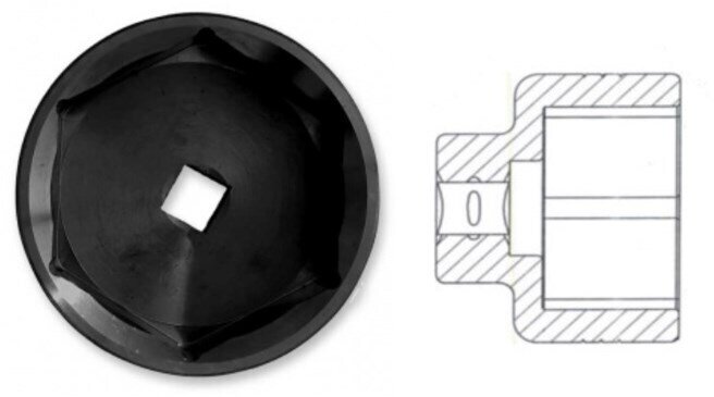 135mm 6 Point x 1 Drive Truck Socket