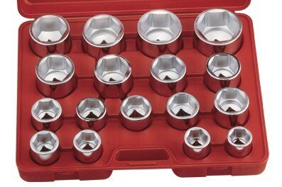 17 Piece x 1 Inch Dr. Metric Hand Socket Set