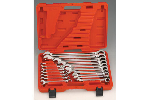 17 Piece Metric Combination Ratcheting Wrench Set