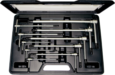10 Piece 3 Way Sliding 'T' Torx Key Set