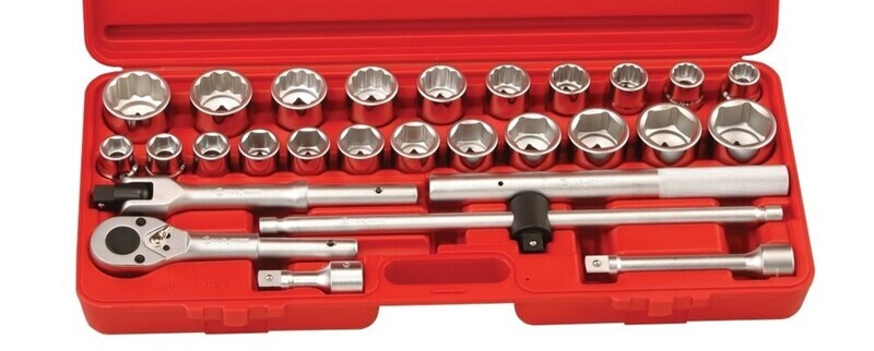 GENIUS 28 Piece 3/4 Inch  Drive Socket Set