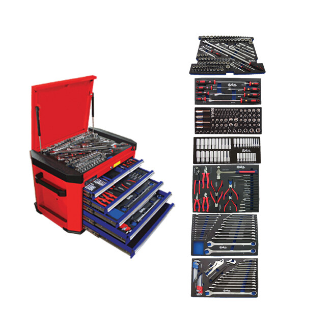 301 Pieces 1/4”,3/8” & 1/2” Dr. Master Tool Kit