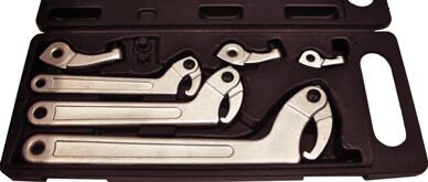 6 Piece Adjustable ' C' & Pin Wrench Set