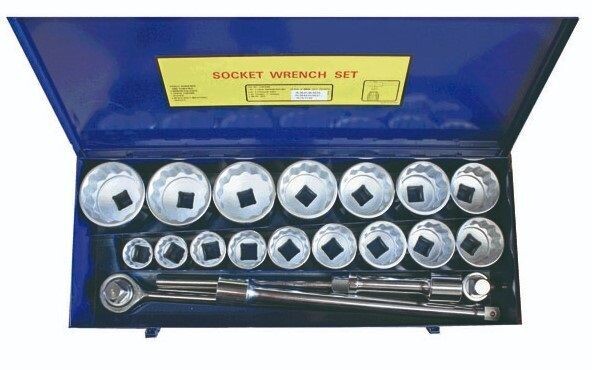 27Pc 3/4Dr Metric & Sae Socket Set (Banjo Head Ratchet)