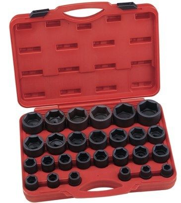 27 Piece 3/4″ Dr. SAE Impact Socket Set Cr-Mo