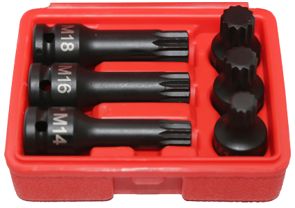 6 Piece Multi Spline Impact Socket