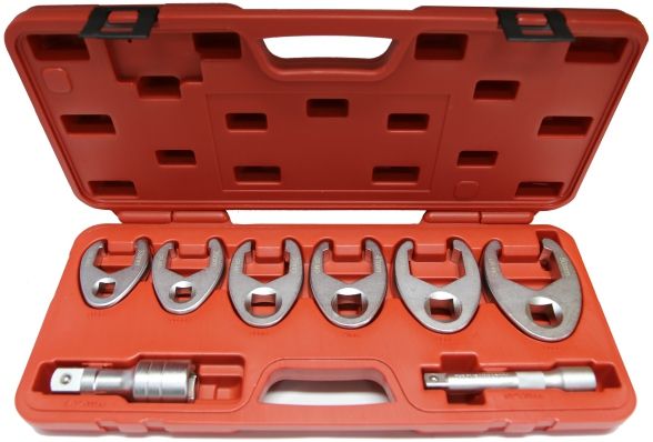 Large Metric Flare Nut Crowsfoot Set 1/2 Inch  & 3/4 Inch Drive