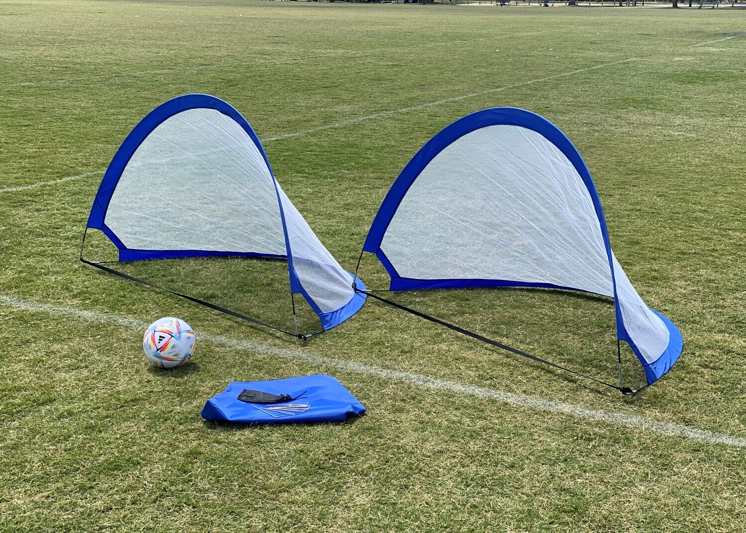 Set of 2x 6ft Pop-up soccer goals