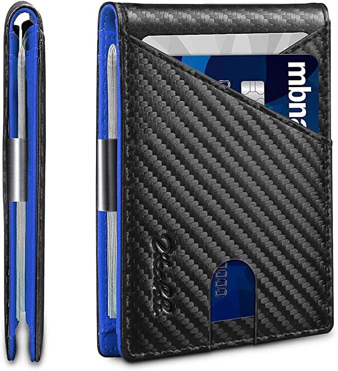 Very thin wallets, can hold all necessary cards and cash to provide space