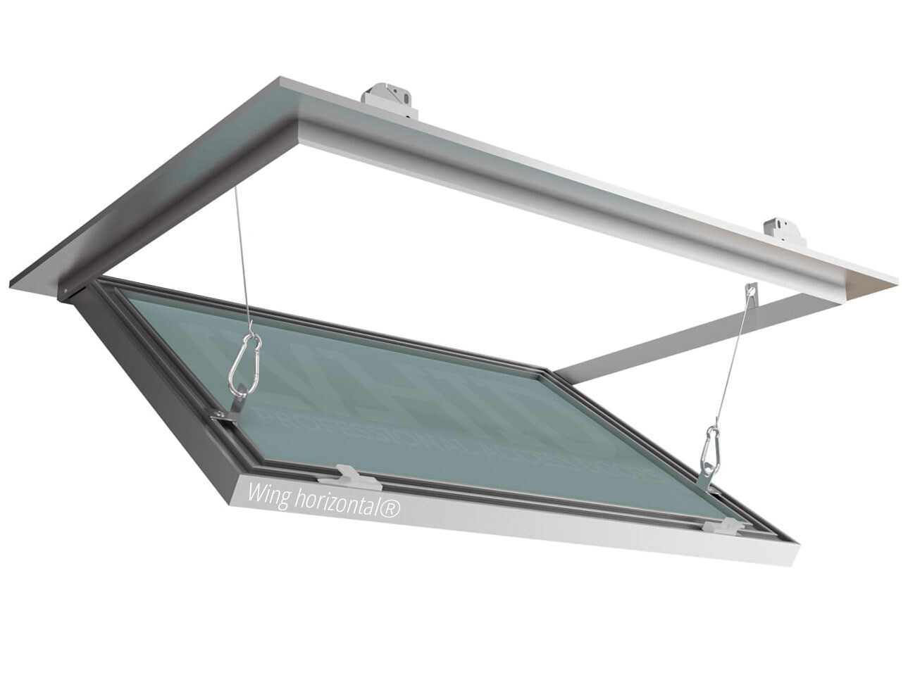 Wing horizontal® – скрытый люк под покраску в потолок из усиленного профиля для крепления к гипсокартону 12,5 мм