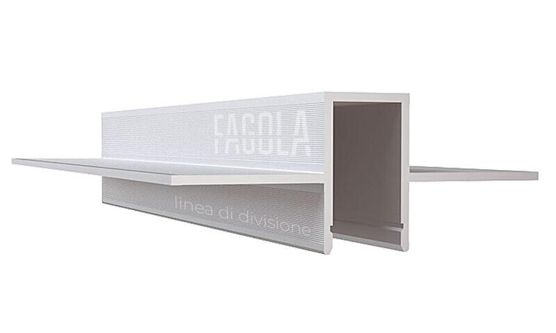 Алюминиевый профиль теневого шва в потолок для LED подсветки Linea di divisione
