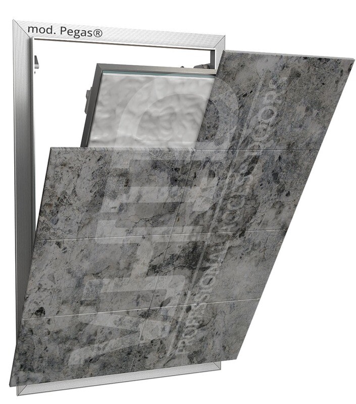 Pegas® – люк під плитку алюмінієвий зі знімними дверцятами для кріплення до гіпсокартону