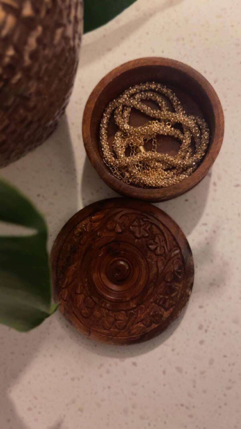 Hand Carved Jewelry Box