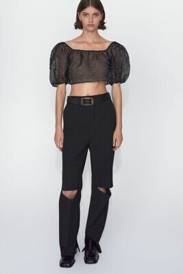 Organza Pearl Top