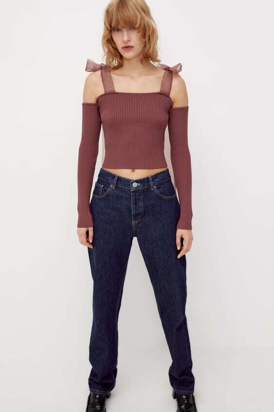 Strap Knit Top