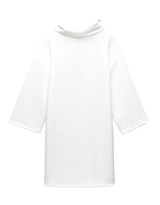 Zara White Ottoman Rib Jumper Dress Ribbed