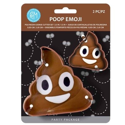 2Pc. Poop Emoji Set Cutters