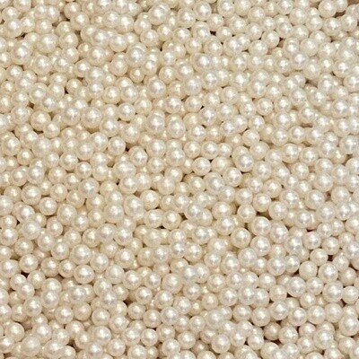 4mm Pearl White Beads 2oz