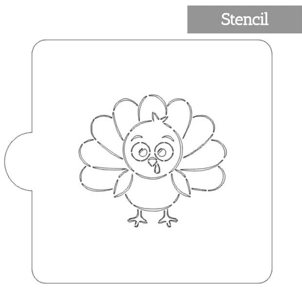 Turkey Cartoon Stencil