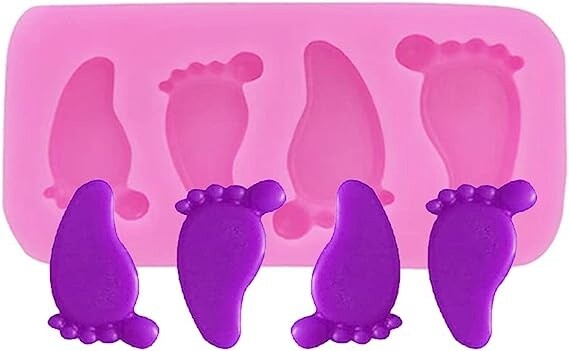Baby Feet Silicone Mold 4pc