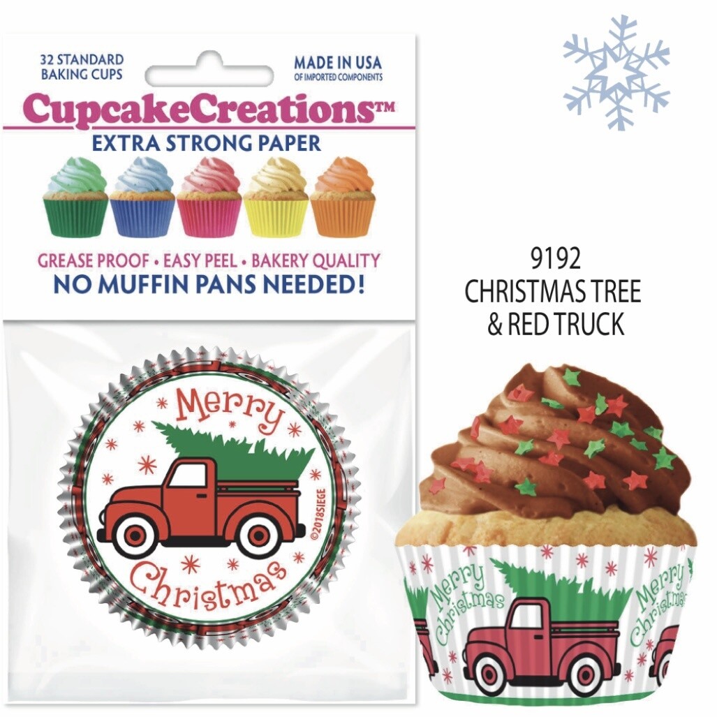 Christmas Truck Bake Cups Pk32