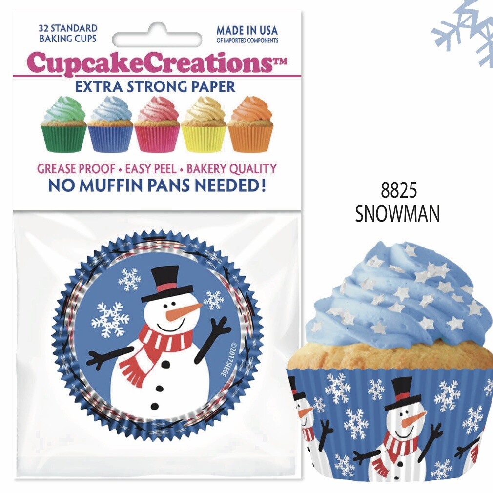 Snowman Bake Cups Pk32