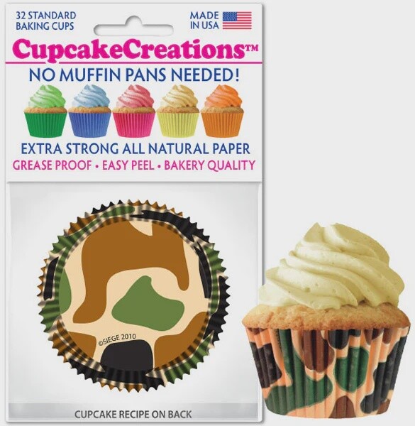 Camo Bake Cups Pk32