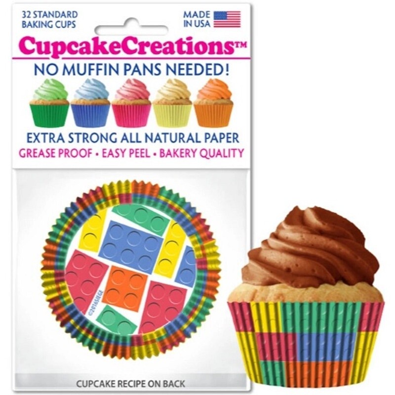 Building Blocks Bake Cups Pk32