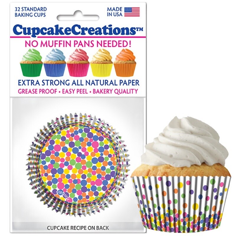 Fun Dots Bake Cups Pk32