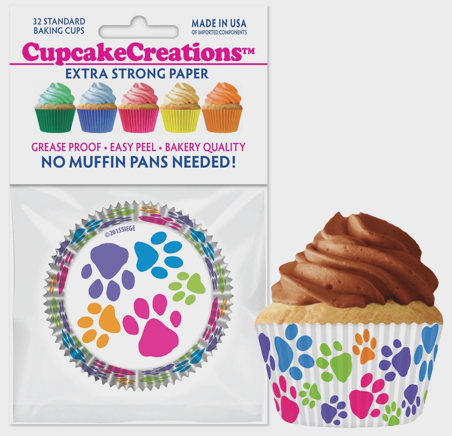 Paw Prints Bake Cups Pk32