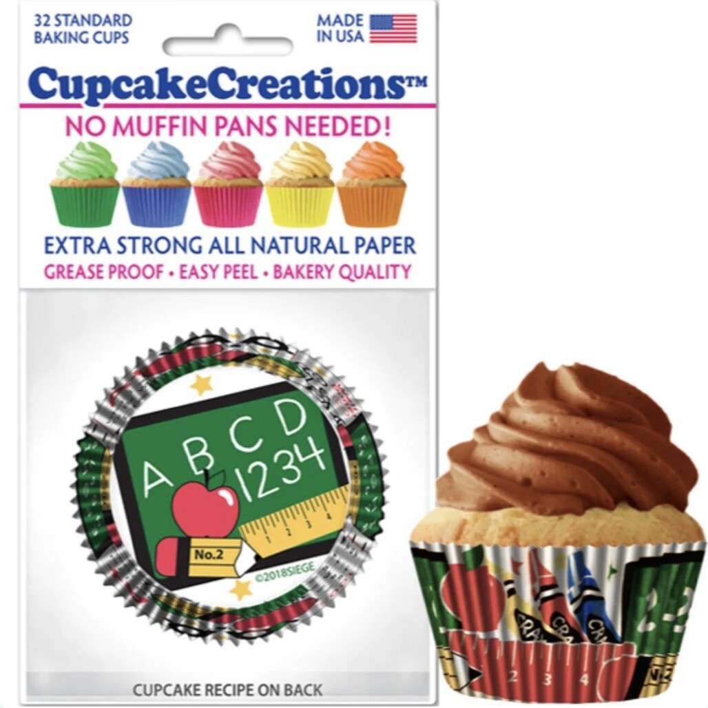 School Days Bake Cups Pk32