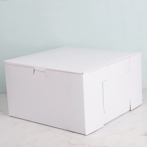 9x9x5 White Cake Box