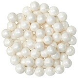 7mm White Candy Beads 2oz